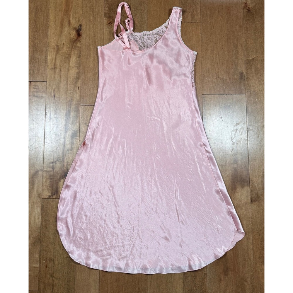 Victoria's Secret Gold Label Pink Lace Tear Drop Nightgown Vintage 90's Wmns‎ Lg - Picture 2 of 8